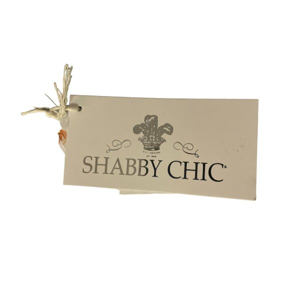 Shabby Chic Sheet Set NEW Full Floral 6 Piece Set Blue Stripe with Orange Flower - Picture 10 of 16